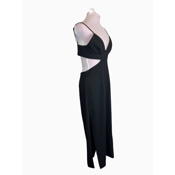 Bardot Women 8 Black Cutout Side Slit  Mob Wife Cocktail Evening Party Dress - Picture 16 of 16